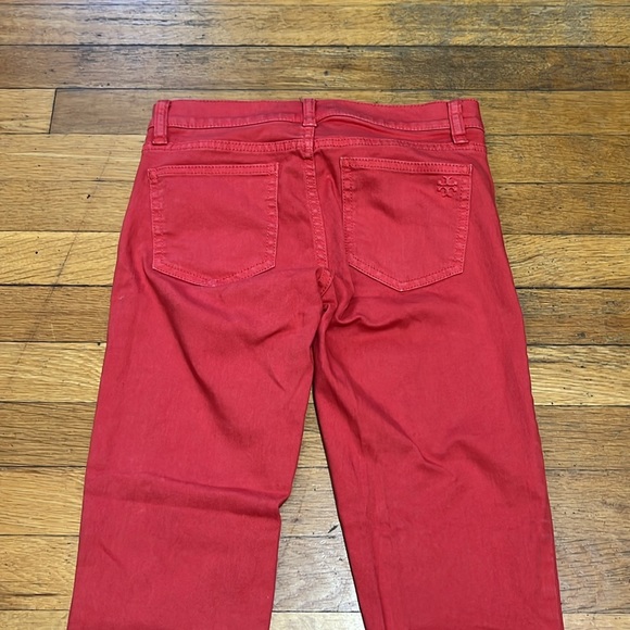 Tory Burch Emmy Ankle Skinny Jeans in Ruby Red, size 24 - Picture 13 of 16